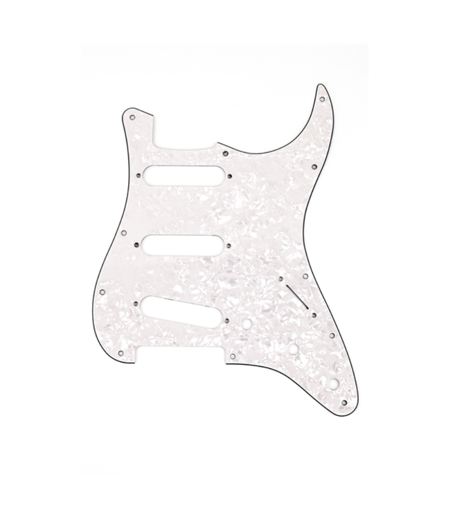 Fender Fender 11-Hole Mount SSS Stratocaster Pickguard - 4-Ply White Pearl