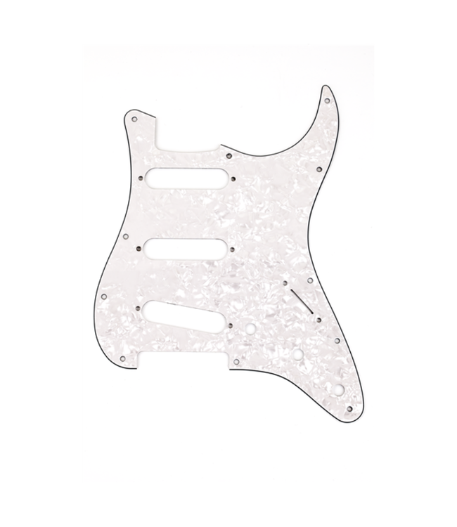 Fender Genuine Parts 11-Hole Mount SSS Stratocaster Pickguard - 4-Ply White Pearl
