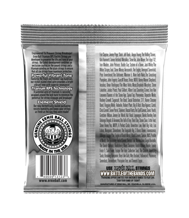 Ernie Ball Coated Titanium Electric Guitar Strings - 09-42 Super Slinky
