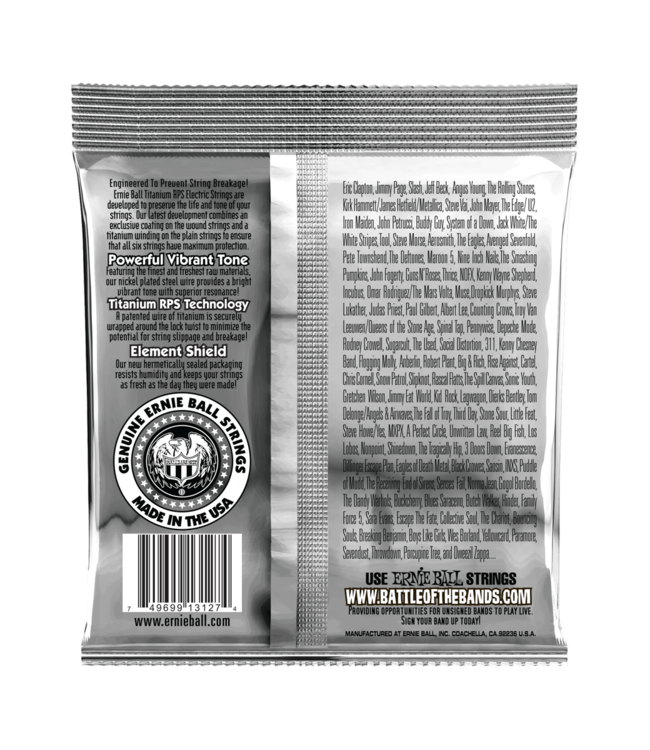 Ernie Ball Coated Titanium Electric Guitar Strings - 11-54 Beefy Slinky