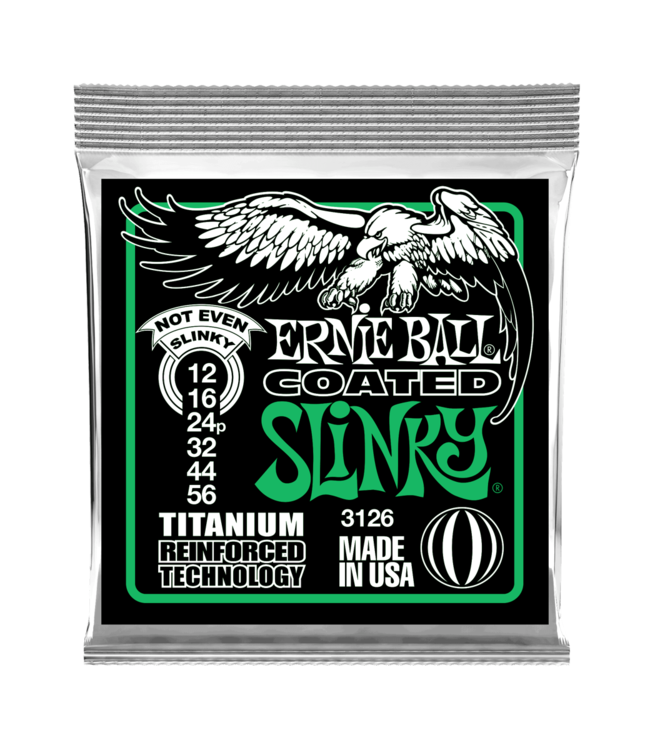 Ernie Ball Coated Titanium Electric Guitar Strings - 12-56 Not Even Slinky