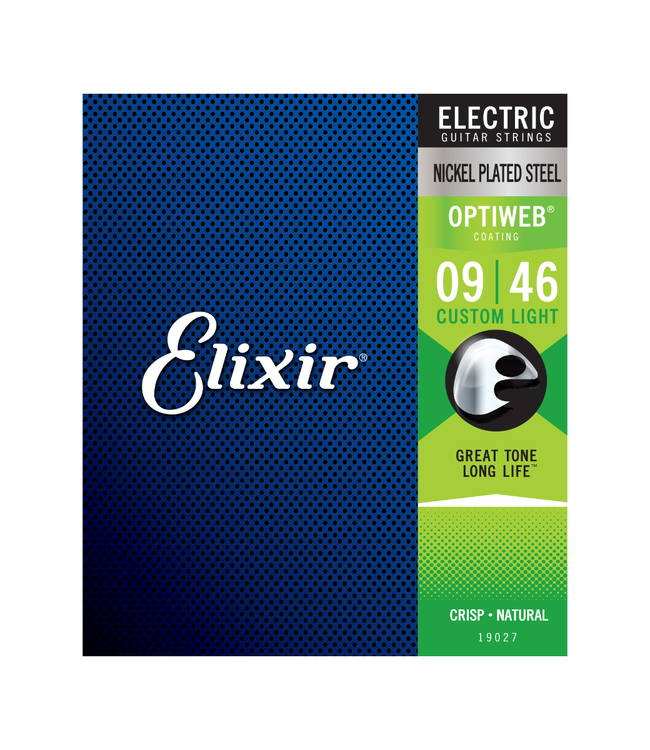 Elixir Elixir Optiweb Coated Nickel Plated Steel Electric Guitar Strings - 09-46 Custom Light