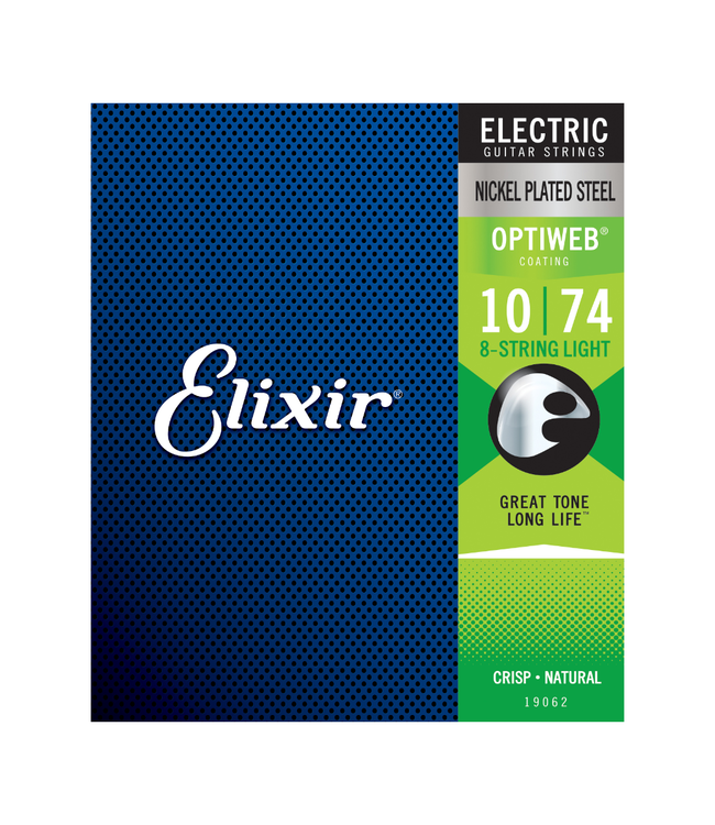 Elixir Elixir Optiweb Coated Nickel Plated Steel Electric Guitar Strings - 10-74 (8-String) Light