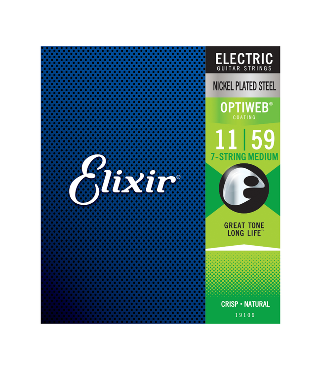 Elixir Elixir Optiweb Coated Nickel Plated Steel Electric Guitar Strings - 11-59 (7-String) Medium