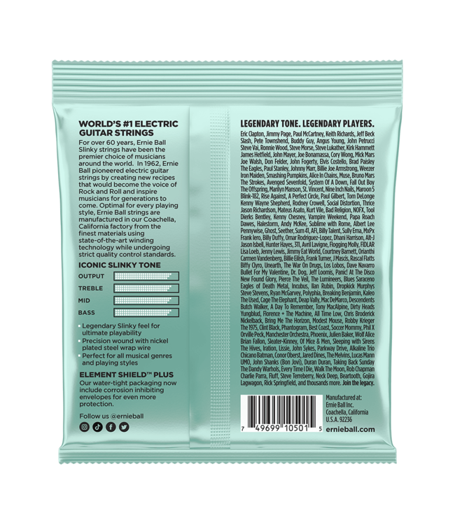 Ernie Ball Nickel Wound Electric Guitar Strings - 10.5-52 Mondo Slinky
