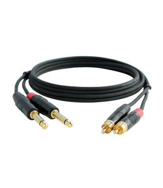Digiflex Digiflex Performance Series HE Dual 1/4" TS to Dual RCA Cable - 03'