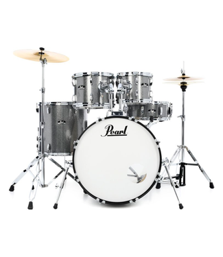 Pearl Pearl Roadshow 5-Piece Drum Kit -  10"/12"/14"/16"/22", Hardware, Cymbals, Throne - Grindstone Sparkle