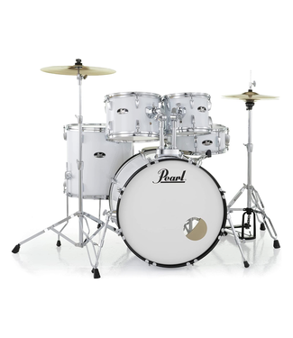 Pearl Pearl Roadshow 5-Piece Drum Kit -  10"/12"/14"/16"/22", Hardware, Cymbals, Throne - Pure White