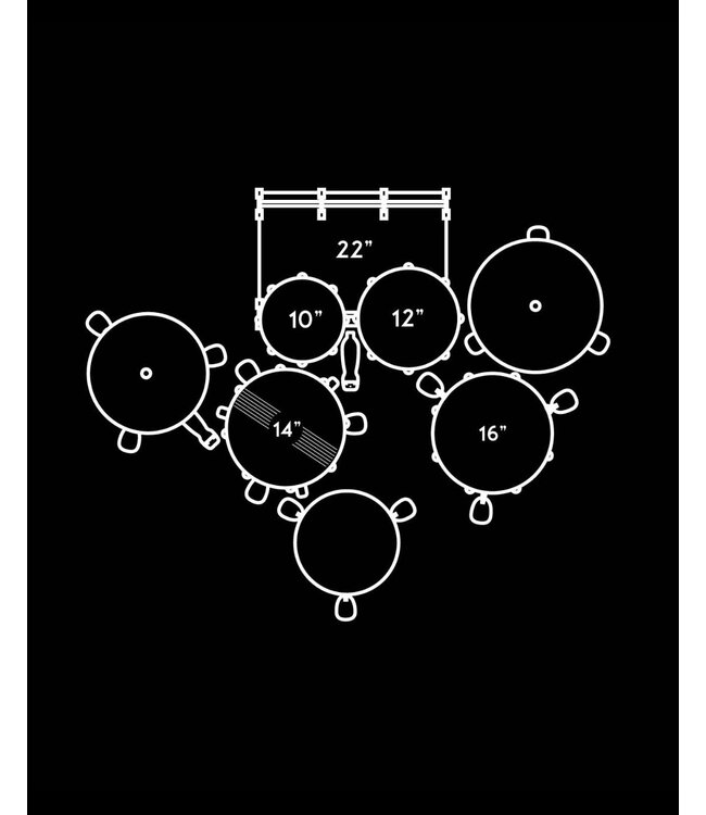 Pearl Roadshow 5-Piece Drum Kit -  10"/12"/14"/16"/22", Hardware, Cymbals, Throne - Royal Blue Metallic