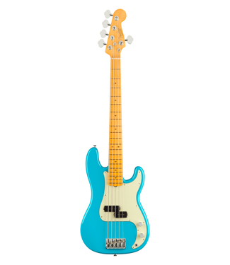 Fender Fender American Professional II Precision Bass V - Maple Fretboard, Miami Blue