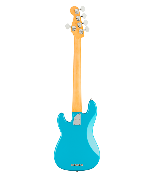 Fender American Professional II Precision Bass V - Maple Fretboard, Miami Blue