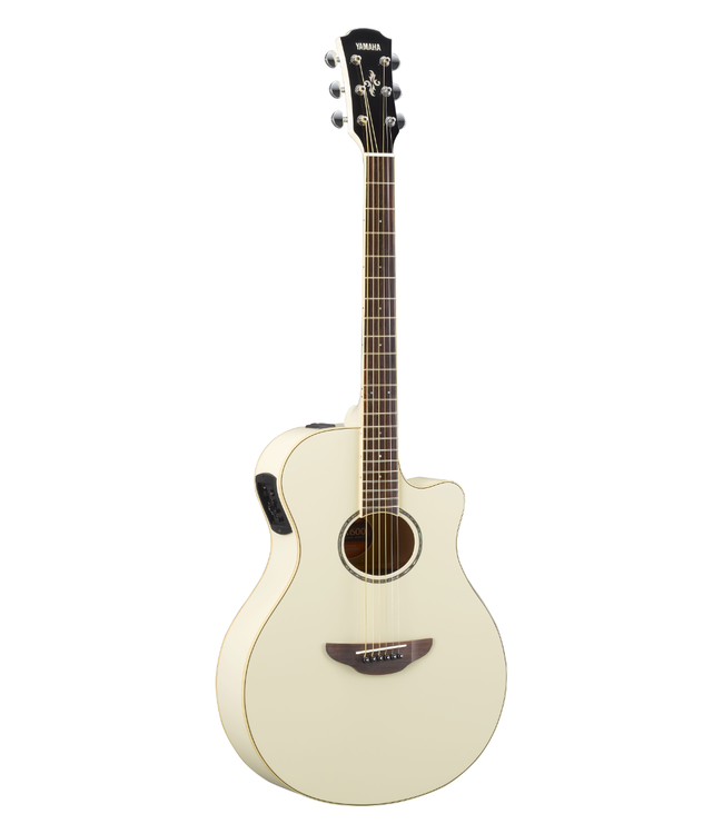 Yamaha APX600 Thinline Cutaway Acoustic - Vintage White
