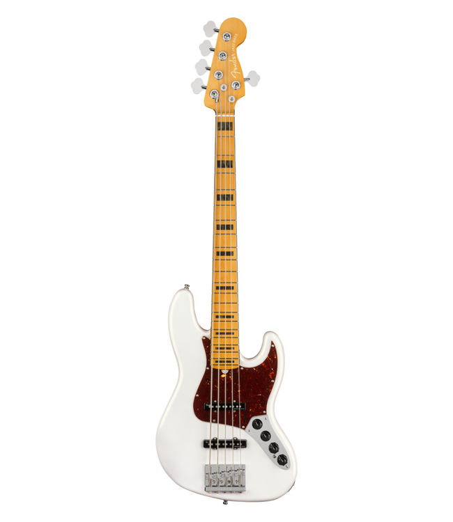 Fender American Ultra Jazz Bass V - Maple Fretboard, Arctic Pearl
