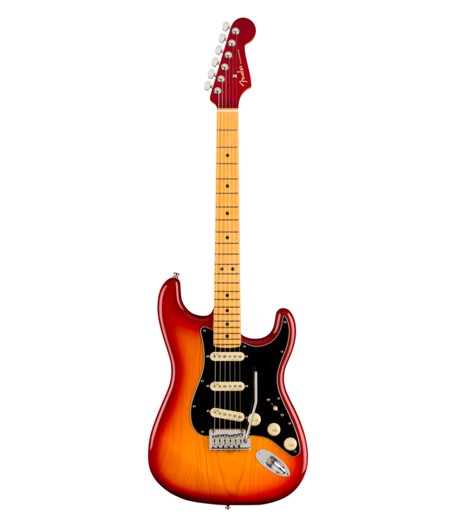 Fender Fender American Ultra Luxe Stratocaster - Maple Fretboard, Plasma Red Burst