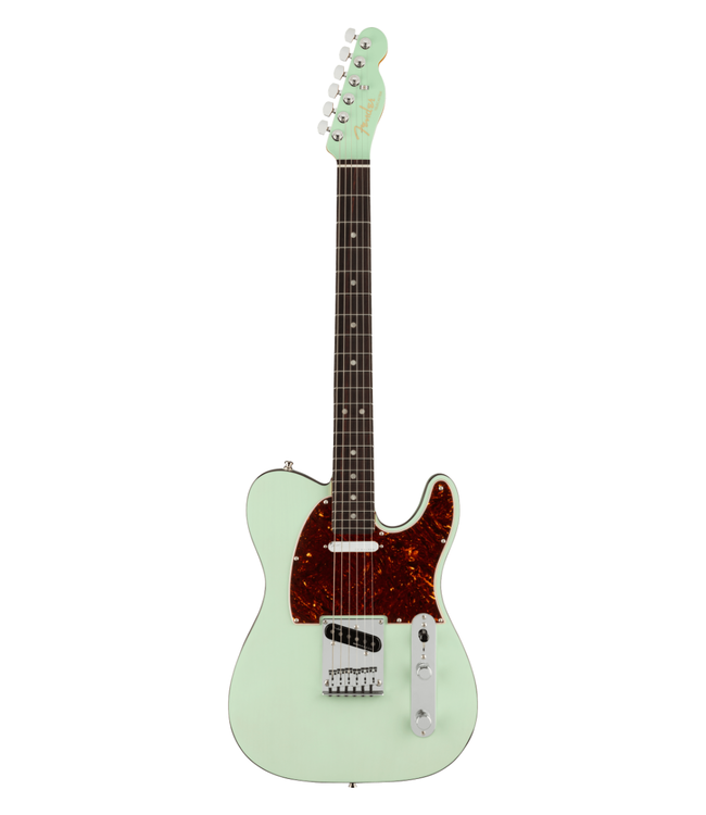 Fender American Ultra Luxe Telecaster - Rosewood Fretboard, Transparent Surf Green