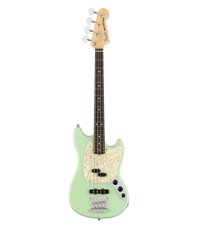 Fender American Performer Mustang Bass - Rosewood Fretboard, Satin Surf Green