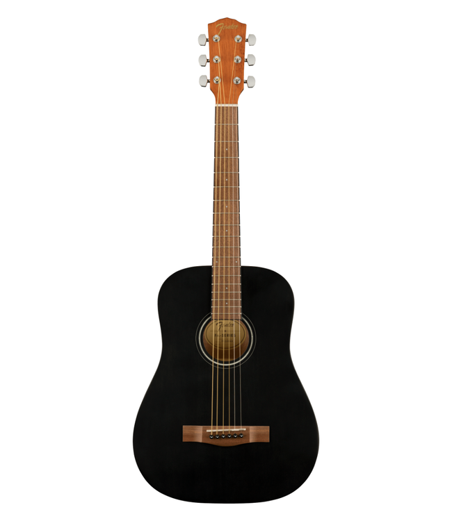 Fender FA-15 3/4 Size Acoustic - Walnut Fretboard, Black