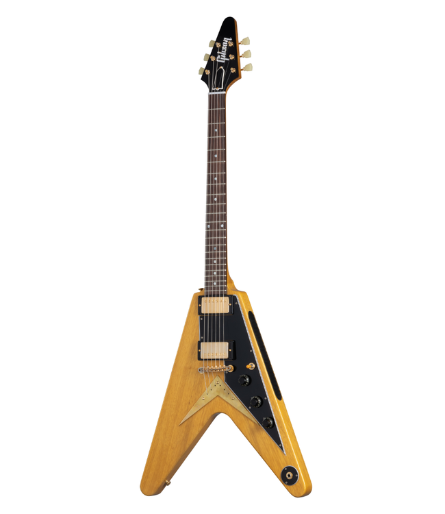 Gibson Gibson 1958 Korina Flying V Reissue - Natural, Black Pickguard