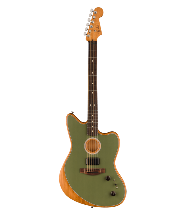 Fender Acoustasonic Player Jazzmaster - Rosewood Fretboard, Antique Olive