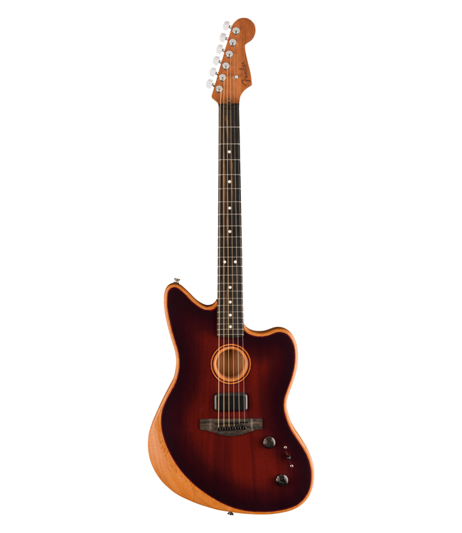 Fender American Acoustasonic Jazzmaster All-Mahogany - Ebony Fretboard, Bourbon Burst
