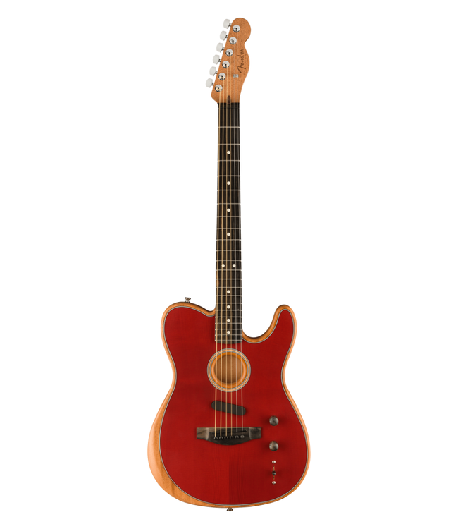 Fender Fender American Acoustasonic Telecaster - Ebony Fretboard, Crimson Red