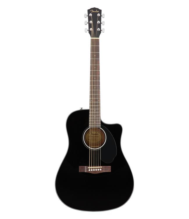 Fender CD-60SCE Dreadnought - Walnut Fretboard, Black