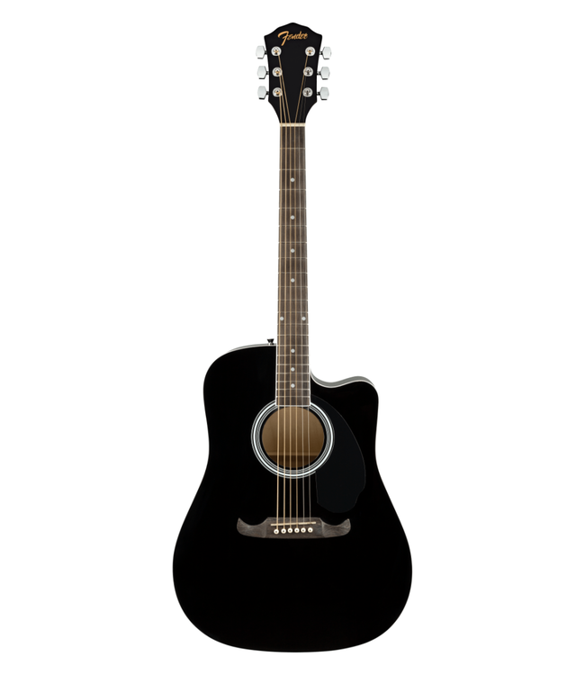 Fender FA-125CE Dreadnought - Walnut Fretboard, Black