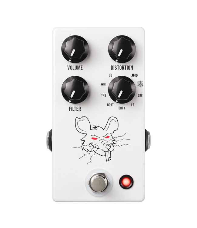 JHS PackRat Distortion Pedal - White