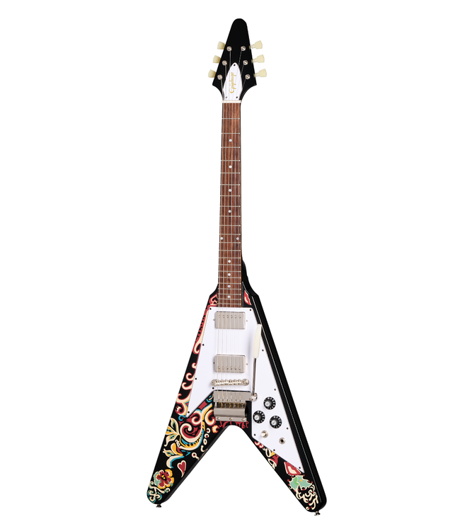 Epiphone Limited Edition Jimi Hendrix "Love Drops" Flying V - Ebony