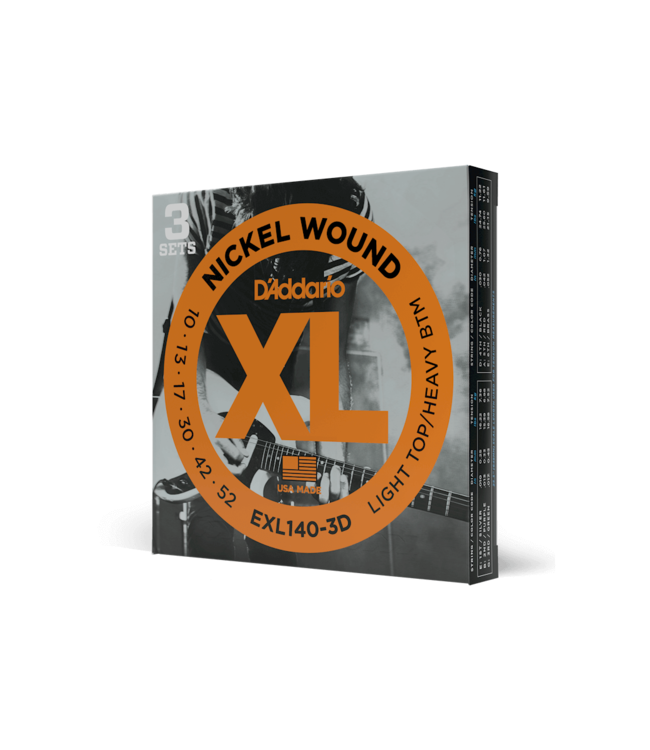 D'Addario XL Nickel Electric Guitar Strings - 10-52 Light Top/Heavy Bottom
