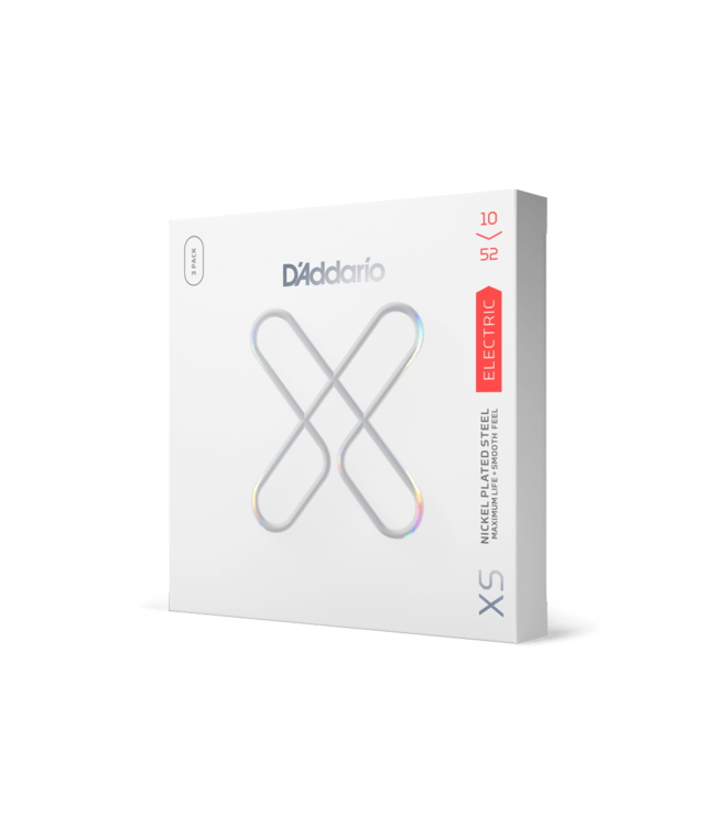 D'Addario XS Coated Nickel Electric Guitar Strings - 10-52 Light Top/Heavy Bottom