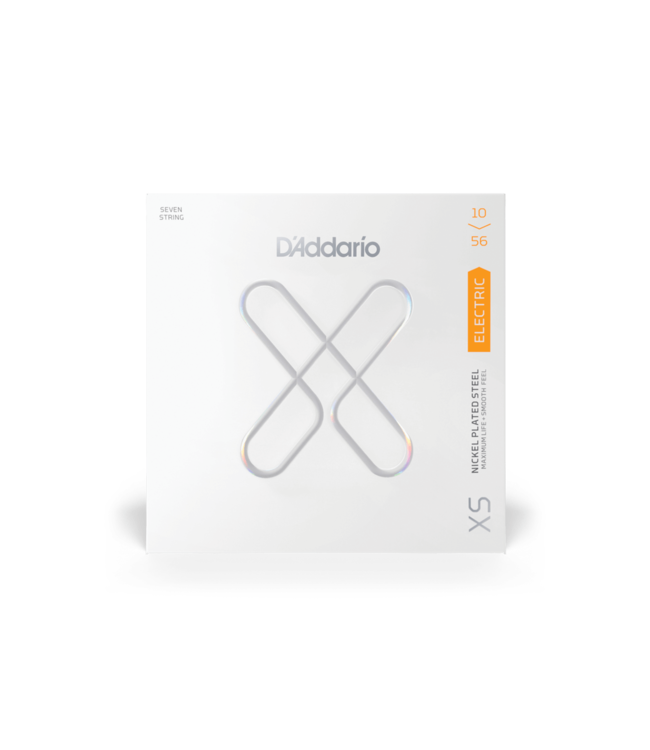 D'Addario XS Coated Nickel Electric Guitar Strings - 10-56 (7-String) Regular Light