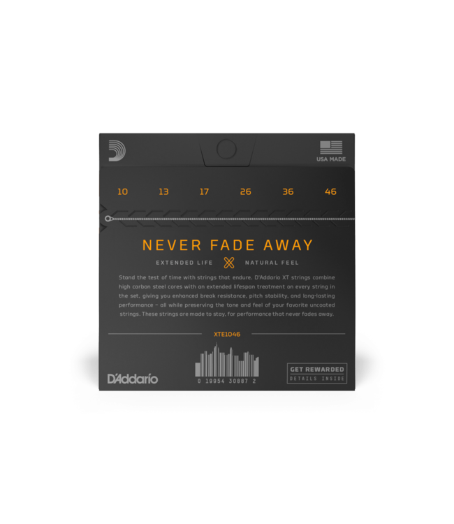 D'Addario XT Coated Nickel Electric Guitar Strings - 10-46 Regular Light