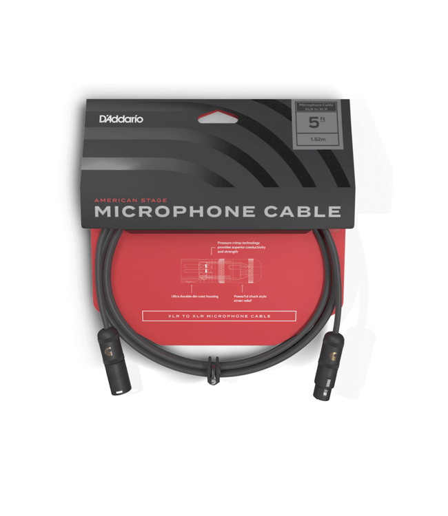 D'Addario American Stage Series Microphone Cable XLR to XLR