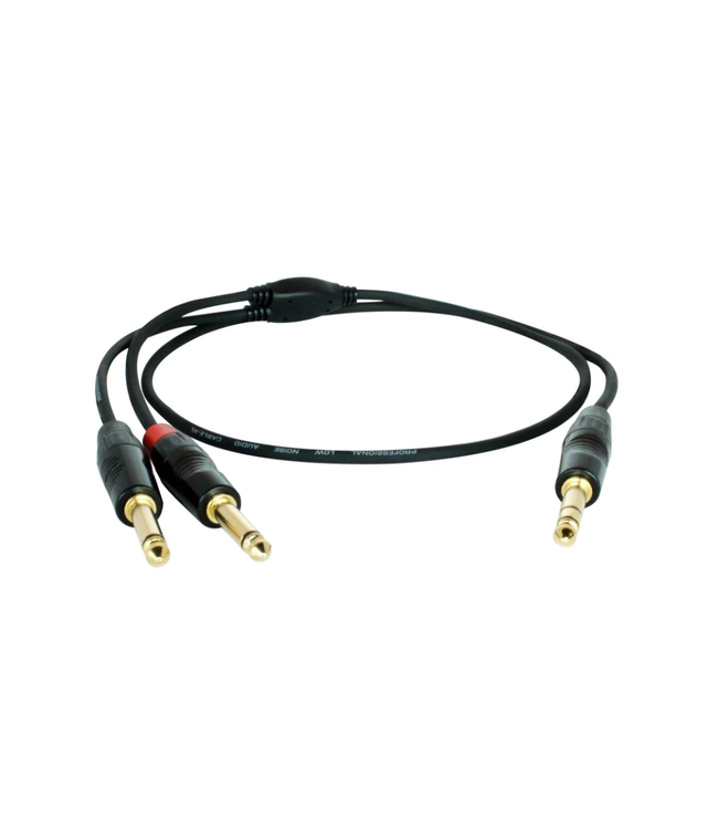 Digiflex Performance Series HIN 1/4" TRS to Dual 1/4" TS Insert Cable