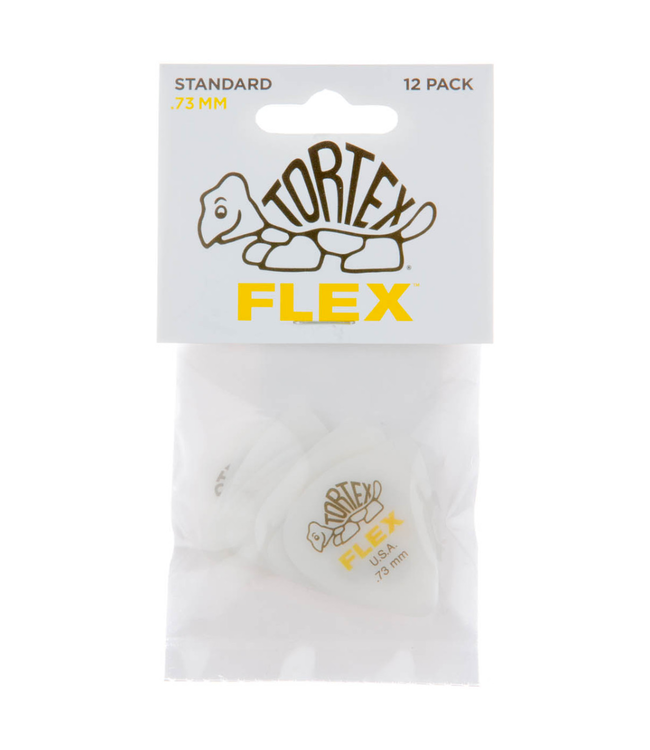 Dunlop Tortex Flex Guitar Picks - 0.73mm Yellow