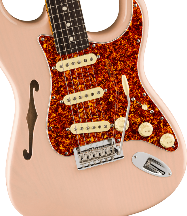 Fender American Professional II Stratocaster Thinline - Rosewood Fretboard, Transparent Shell Pink