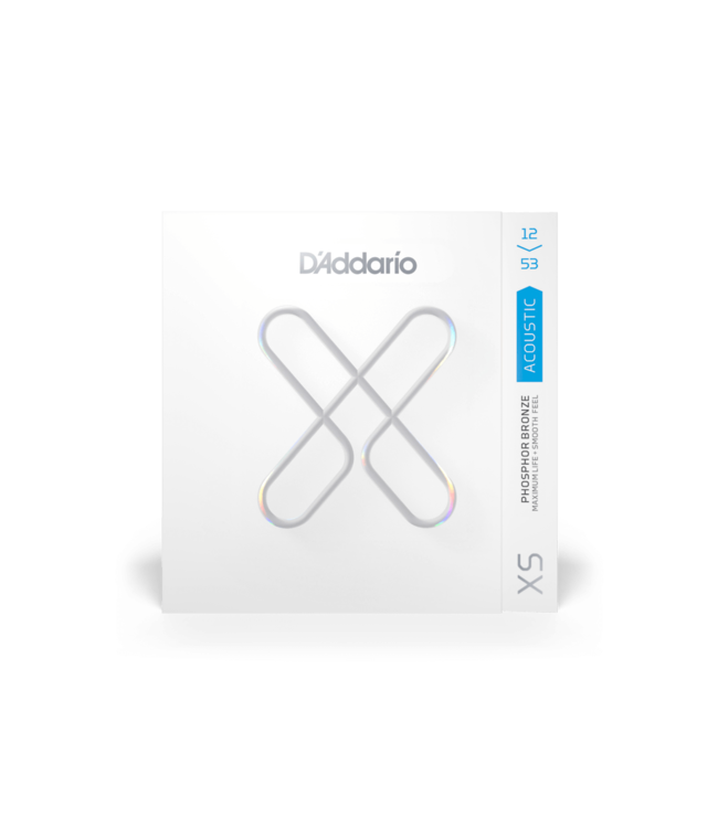 D'Addario XS Coated Phosphor Bronze Acoustic Guitar Strings - 12-53 Light