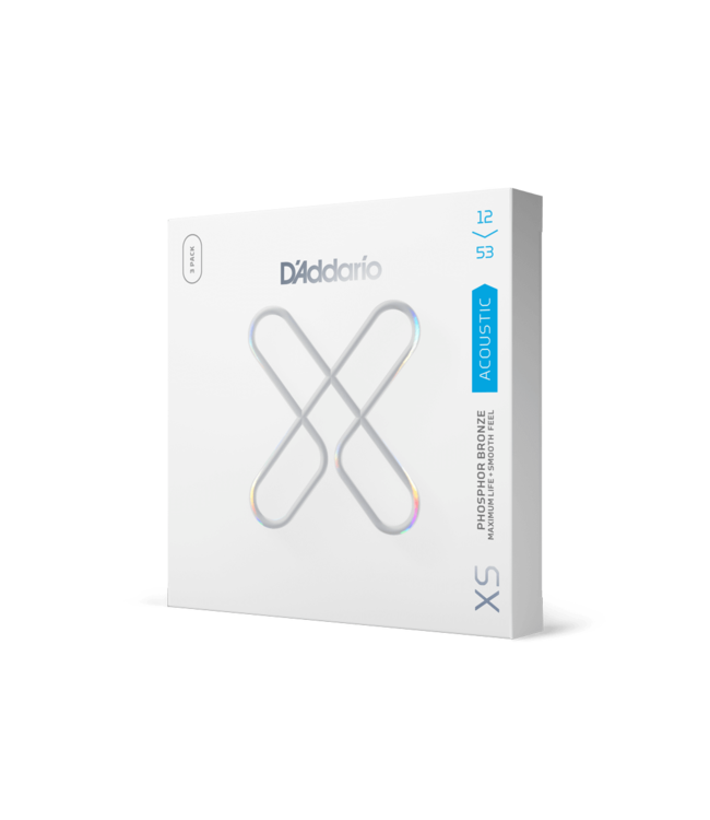 D'Addario XS Coated Phosphor Bronze Acoustic Guitar Strings - 12-53 Light