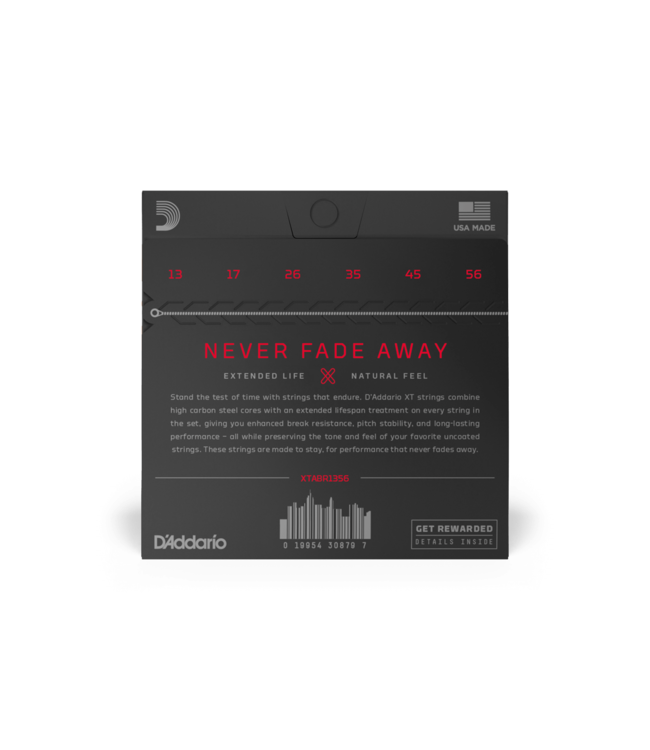 D'Addario XT Coated 80/20 Bronze Acoustic Guitar Strings - 13-56 Medium