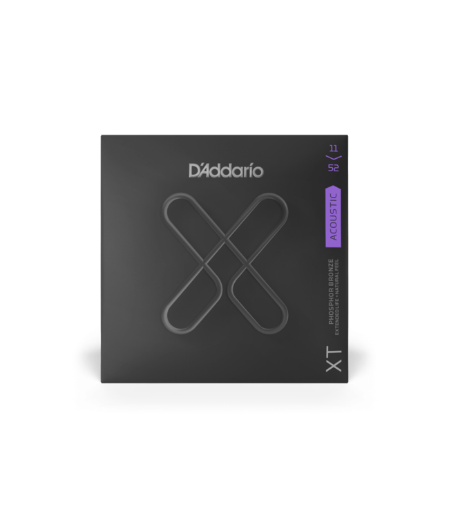 D'Addario D'Addario XT Coated Phosphor Bronze Acoustic Guitar Strings - 11-52 Custom Light
