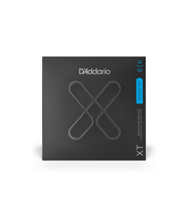 D'Addario XT Coated Phosphor Bronze Acoustic Guitar Strings - 12-53 Light