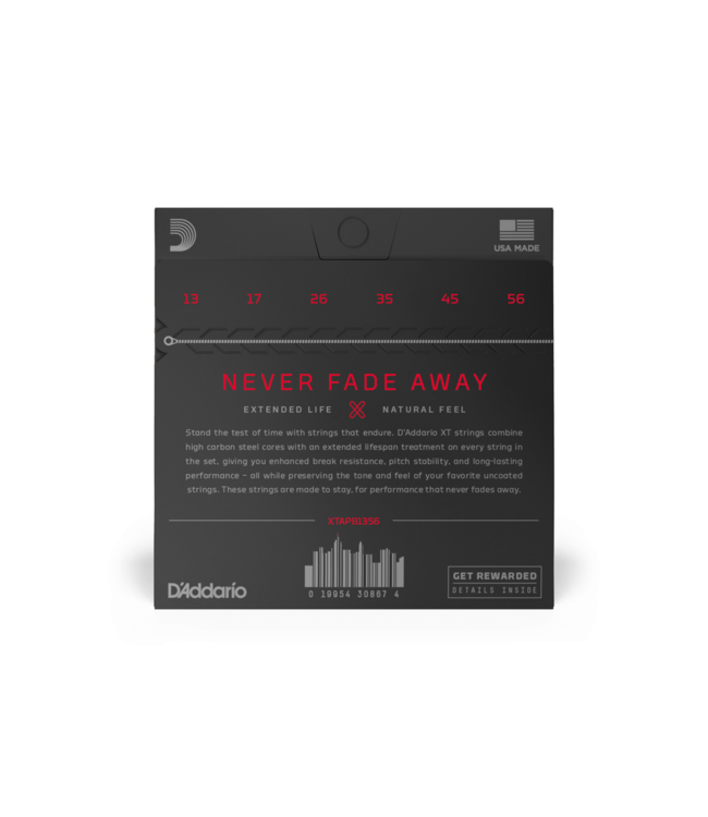 D'Addario XT Coated Phosphor Bronze Acoustic Guitar Strings - 13-56 Medium