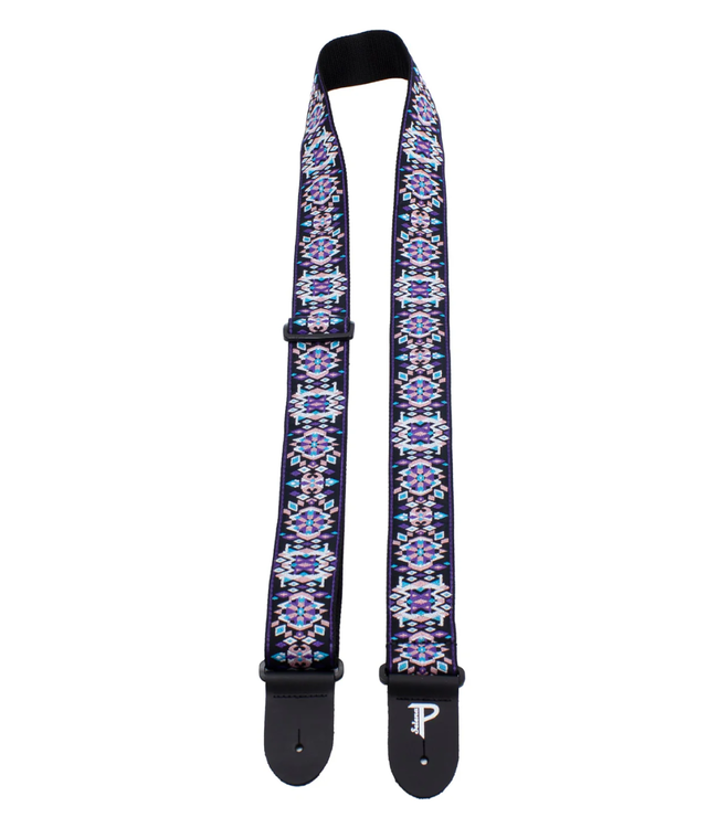 Perri's Perri's Hope Collection Geometric Jacquard Guitar Strap - Jalisco Amethyst