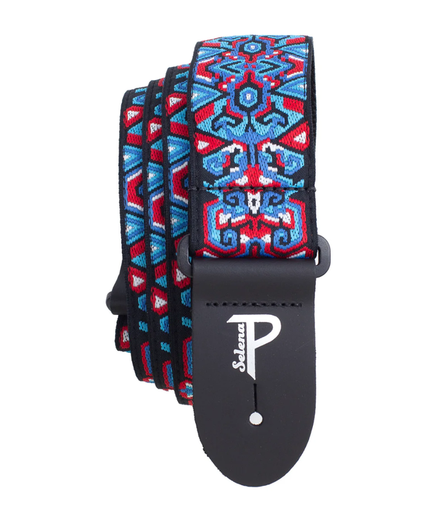 Perri's Hope Collection Geometric Jacquard Guitar Strap - Bandera Fire & Ice