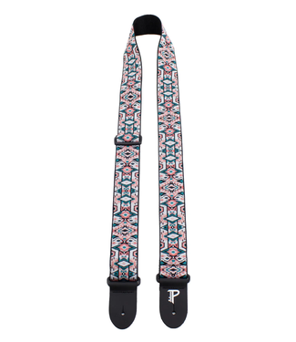 Perri's Perri's Hope Collection Geometric Jacquard Guitar Strap - Colima Watermelon