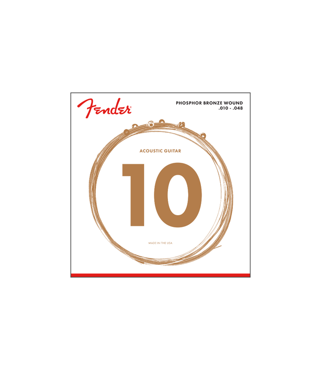 Fender Phosphor Bronze Acoustic Guitar Strings - 10-48 Extra Light (60XL)