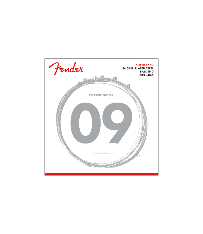 Fender Super 250's Nickel-Plated Steel Electric Guitar Strings - 09-46 Light Top Regular Bottom (250LR)
