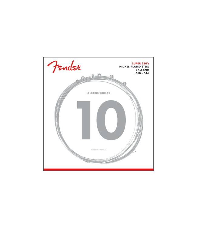 Fender Super 250's Nickel-Plated Steel Electric Guitar Strings - 10-46 Regular (250R)
