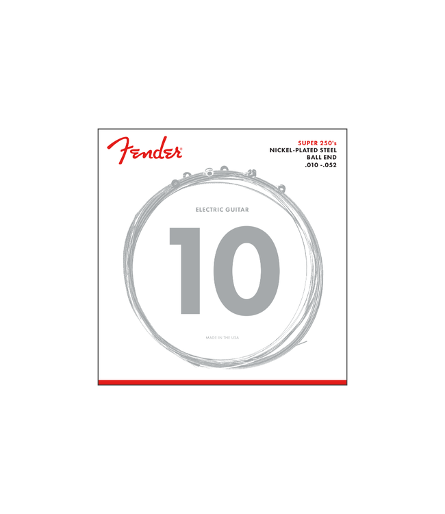 Fender Super 250's Nickel-Plated Steel Electric Guitar Strings - 10-52 Regular Top Heavy Bottom (250RH)